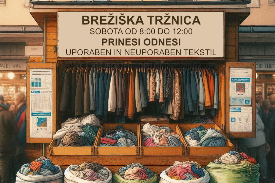 Zbiranje neuporabnega tekstila tudi na brežiški tržnici
