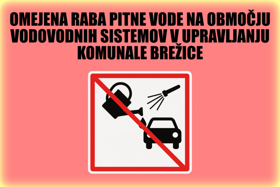 OMEJENA RABA PITNE VODE NA OBMOČJU VODOVODNIH SISTEMOV V UPRAVLJANJU KOMUNALE BREŽICE