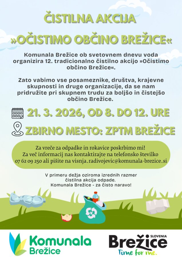 Očistimo občino Brežice: Pridružite se 12. tradicionalni čistilni akciji! 🌿