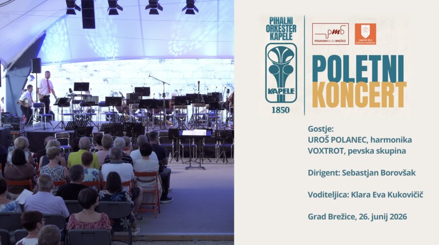 VIDEO: Pod grajskimi zvezdami odzvanjal nepozaben Poletni koncert Pihalnega orkestra Kapele z gosti
